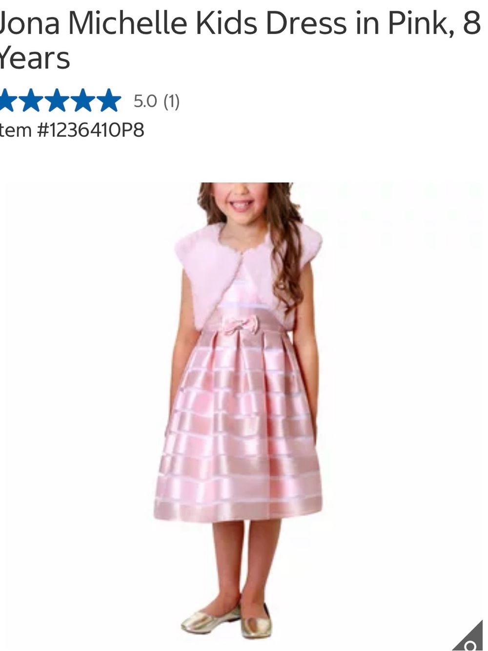 Jona Michelle Light Pink Satin Party Dress with Shrug